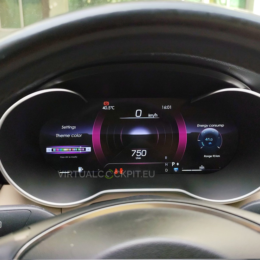 Virtual Cockpit mounted in the vehicle