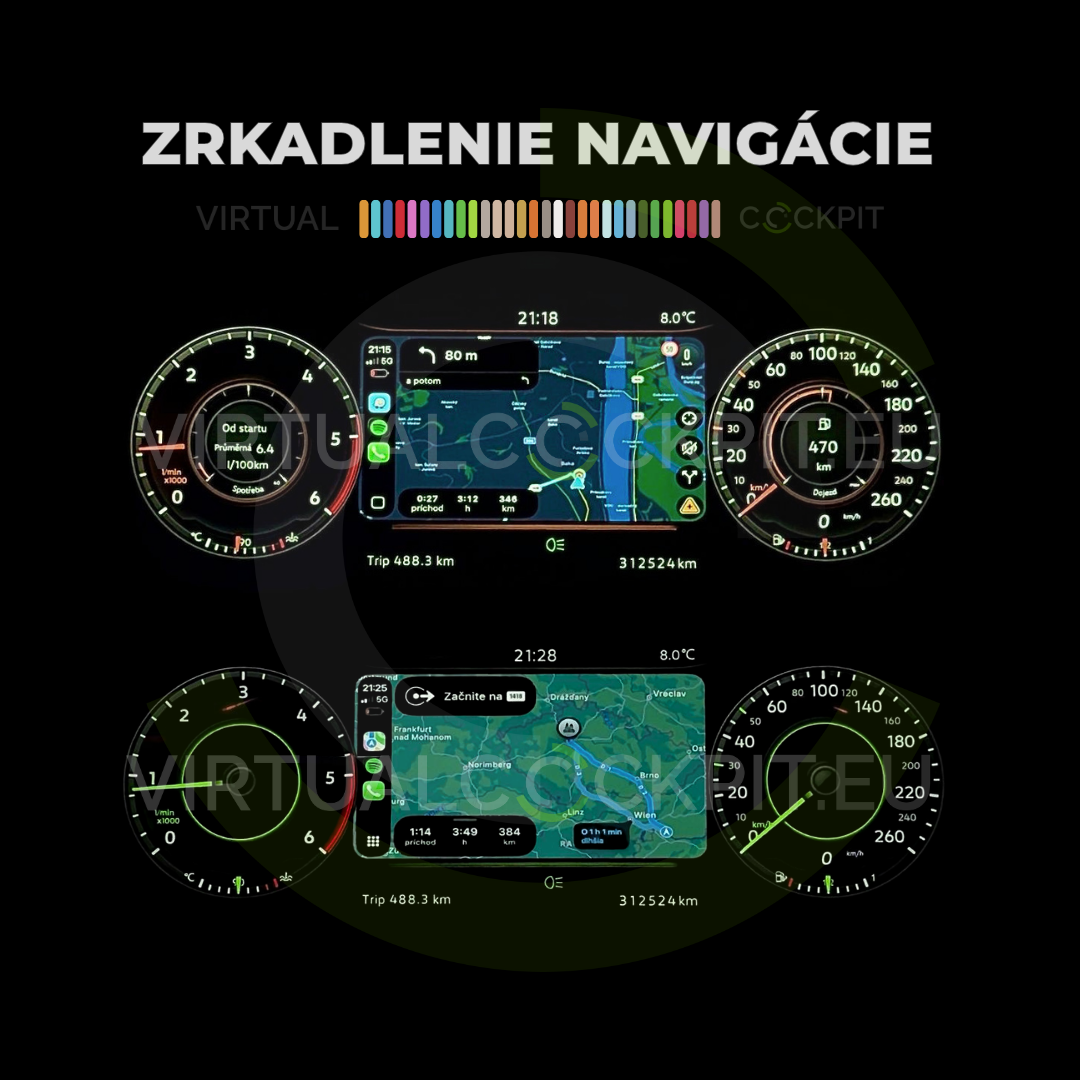 Preview of Virtual Cockpit colour customisation