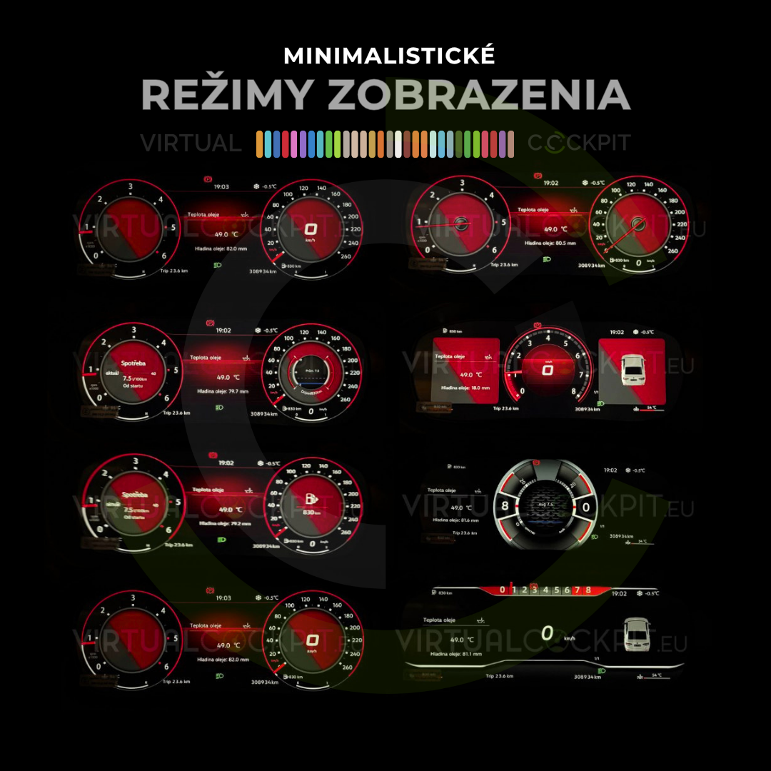 Vehicle colour preview in the Virtual Cockpit