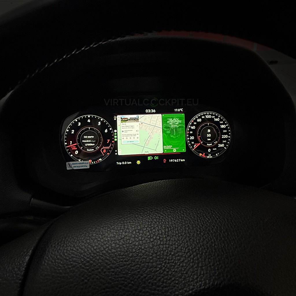 Navigácia a Android Auto vo Virtual Cockpite