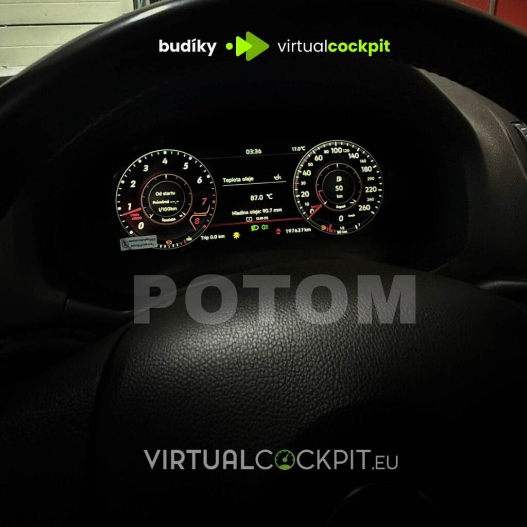 Virtual Cockpit v Škoda Octavia 2 (potom)