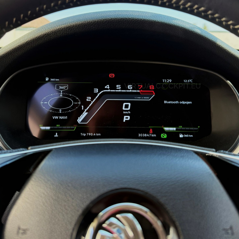 Virtual Cockpit Škoda Superb 2