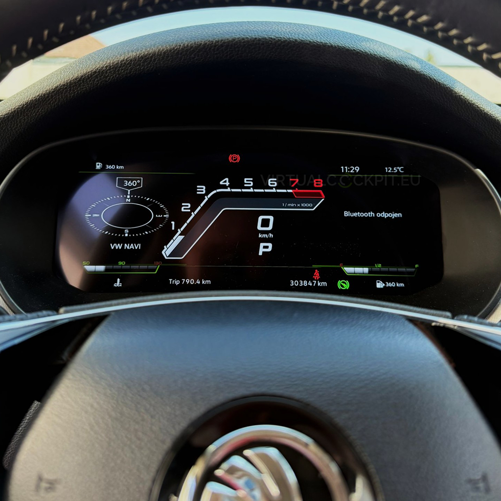 Virtual Cockpit Škoda Superb 2