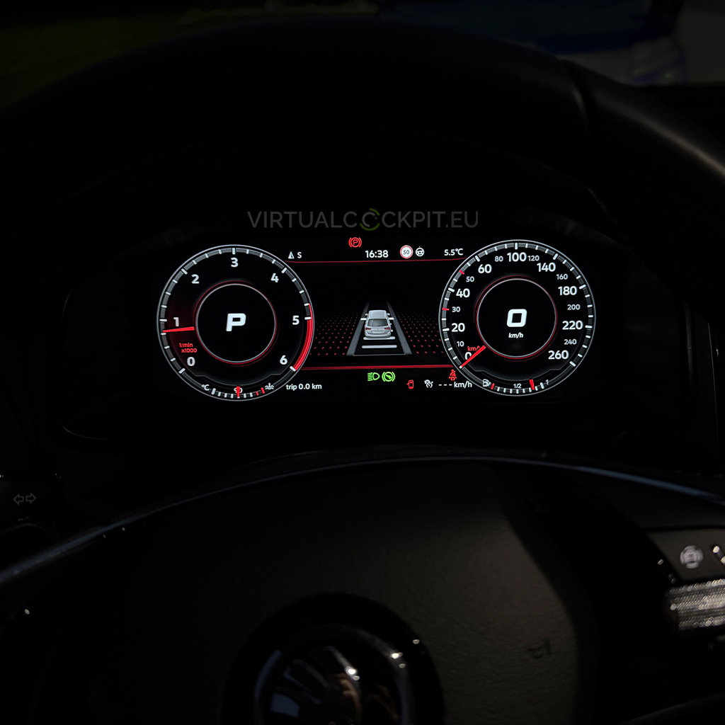 Virtual Cockpit mounted in the vehicle