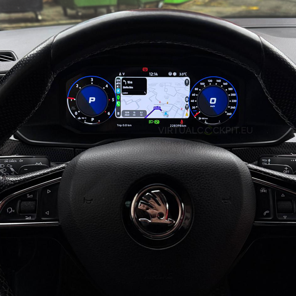 Škoda Superb 3 Virtual Cockpit – widok 2