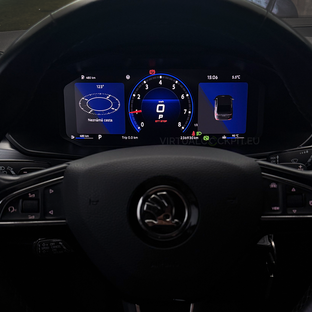 Škoda Superb 3 Virtual Cockpit – widok 6
